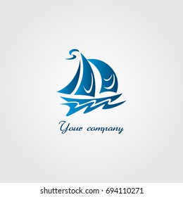 Boat symbol creative logo