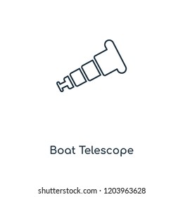 Boat Telescope concept line icon. Linear Boat Telescope concept outline symbol design. This simple element illustration can be used for web and mobile UI/UX.