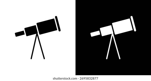 Elemento de diseño de concepto de icono de telescopio de barco.