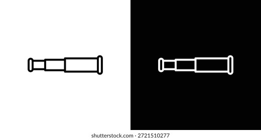 Elemento del logotipo del icono del telescopio del barco. Ilustración vectorial. EPS10