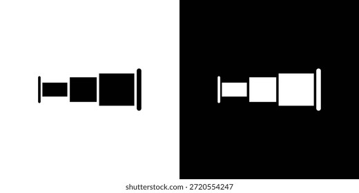 Icono del telescopio del barco. Pictograma simple de alta calidad. Estilo sólido moderno