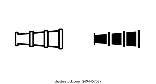 Boat Telescope icon Simple vector illustration for graphic and web design.