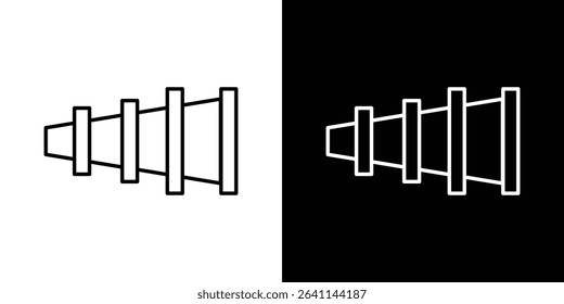 Boat Telescope icon vector simple element illustration editable