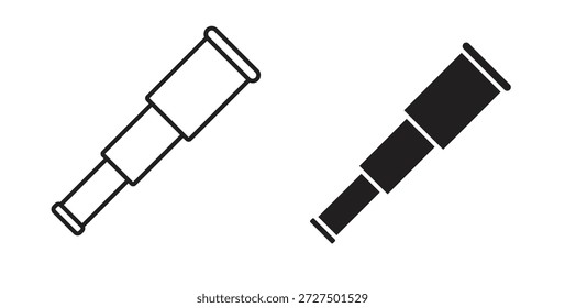 Icono del telescopio del barco para el Web y el App. Ilustración vectorial eps
