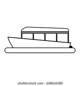 boat tourist illustration