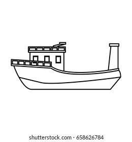 boat tourist illustration