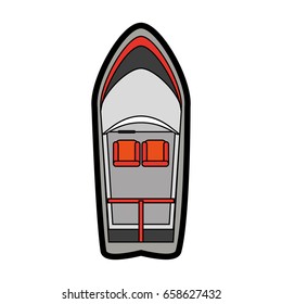 boat tourist illustration