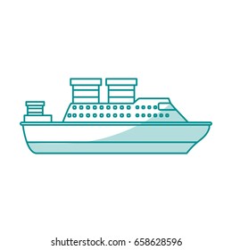 boat tourist illustration shadow