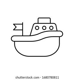 Boat, toy icon. Simple line, outline vector elements of child for ui and ux, website or mobile application
