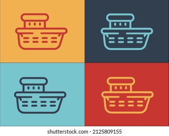 Boat Toy Logo Template, Simple Flat Icon of boat,isolated,ship
