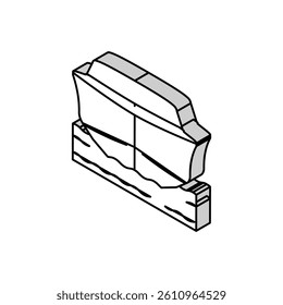 boat transport vehicle isometric icon vector. boat transport vehicle sign. isolated symbol illustration