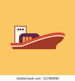 Boat. Transportation Flat Icon
