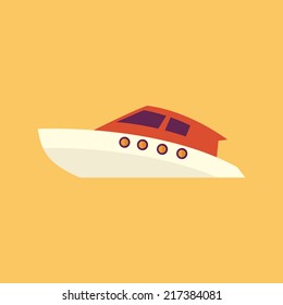 Boat. Transportation Flat Icon