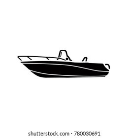 boat - transportation icon black and white