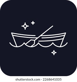 Boat Transportation Icons with black filled outline style