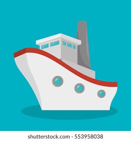 boat travel isolated icon