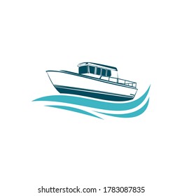 Boat Trip Logo Template Design
