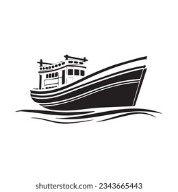 A boat vector art design