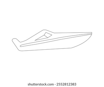boat vector art line art illustration 