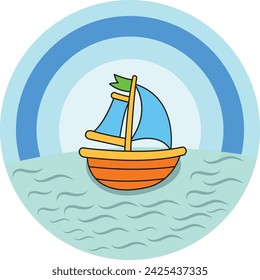 boat vector art and t shirt design