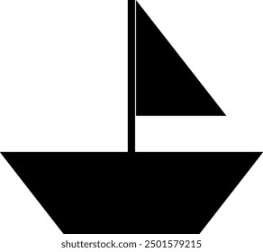 boat vector black and white