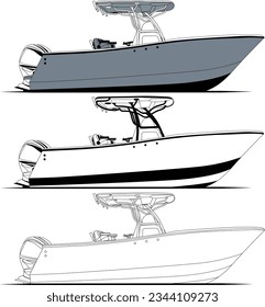 Vector de embarcaciones, vectores de embarcaciones de pesca