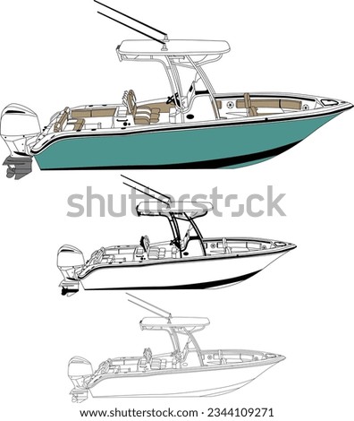 Boat vector, Fishing boat vector