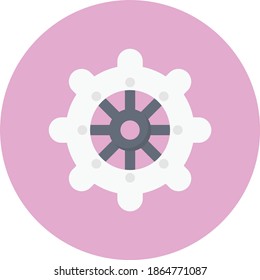 boat vector flat color icon