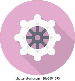 boat vector flat color icon