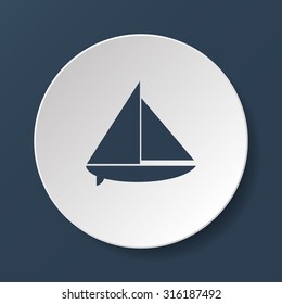 boat vector. Flat design style eps 10