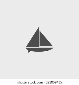 boat vector. Flat design style eps 10