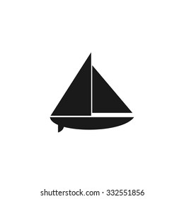 boat vector. Flat design style eps 10
