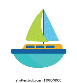 boat vector flat template