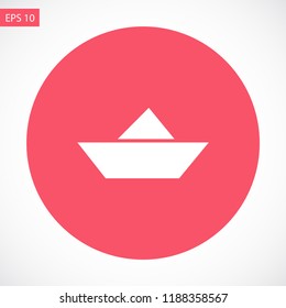 boat vector icon 10 eps