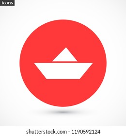boat vector icon 10 eps