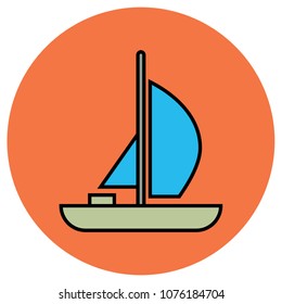 boat vector icon