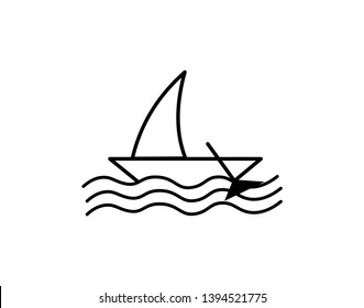 Boat vector icon - Vector 