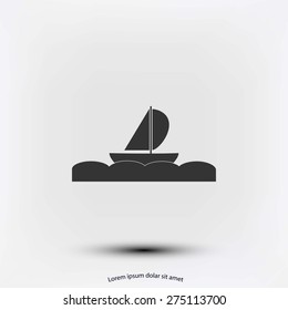 boat vector icon