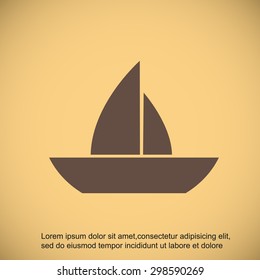 boat vector icon 