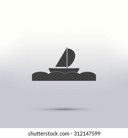 boat vector icon