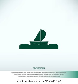 boat vector icon