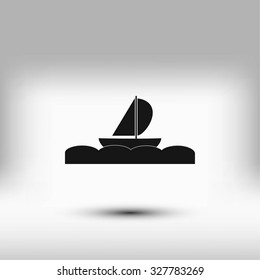 boat vector icon