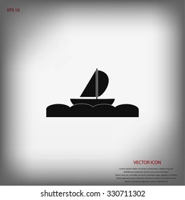 boat vector icon