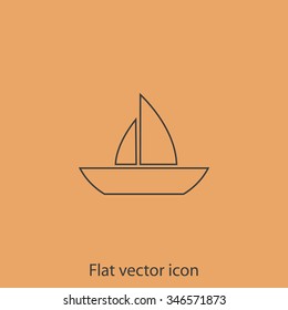 boat vector icon
