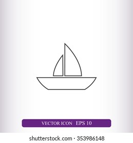 boat vector icon