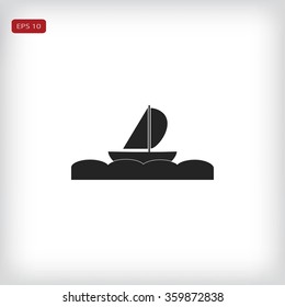 boat vector icon