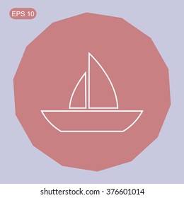 boat vector icon