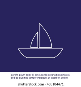 boat vector icon
