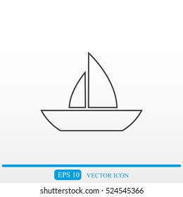 boat vector icon