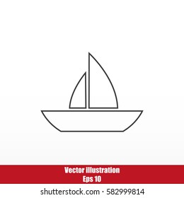 boat vector icon